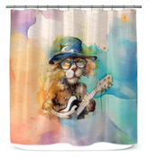 Clarinetist's Cheerful Cascade Shower Curtain